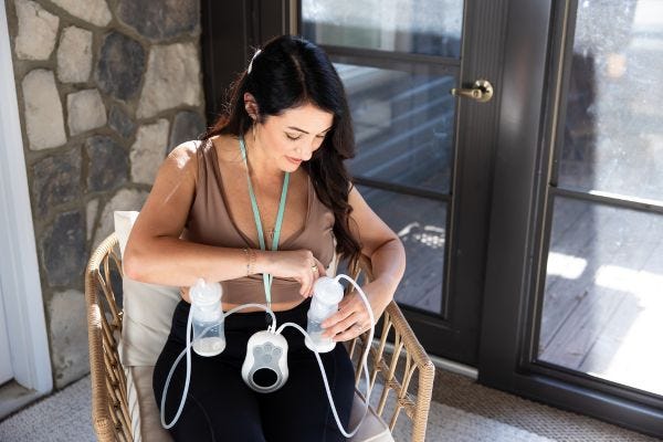 Duo Double Electric Breast Pump with Hands-Free Pumping Bra