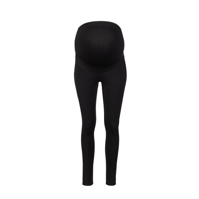 Maternity Compression Leggings Over The Belly | Black Leggings for Women  High Waisted